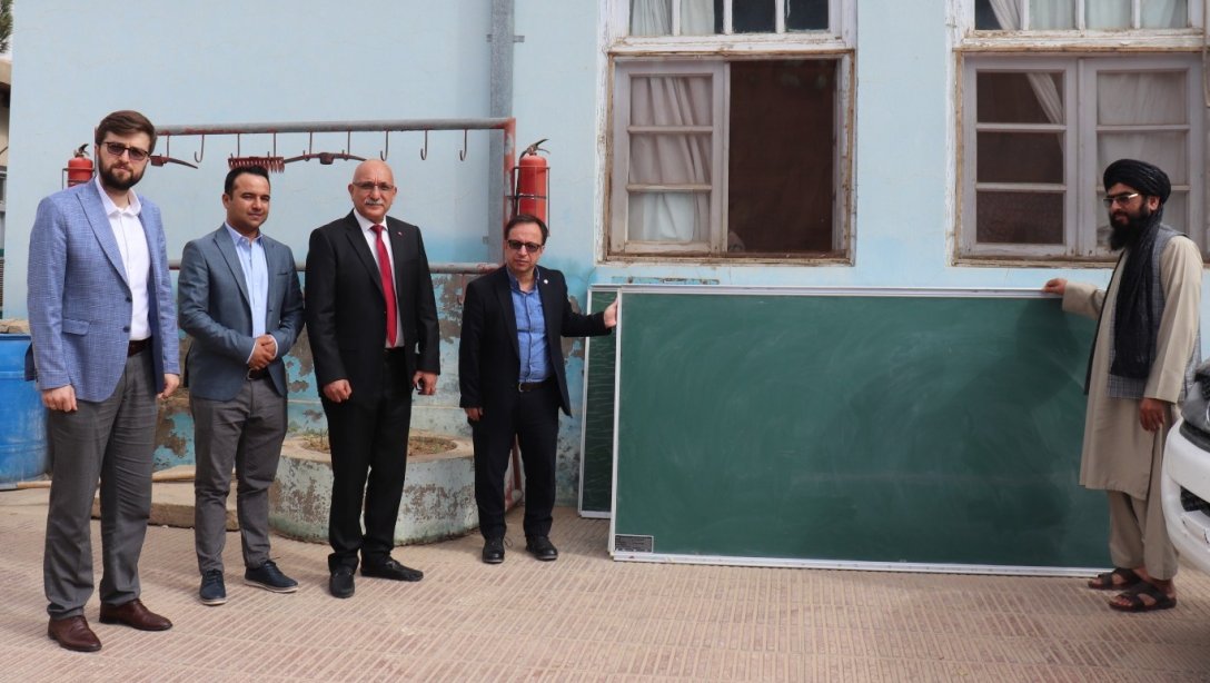 Whiteboards From Consulate General in Mazarı Sharif and TMV schools to Sheberghan Provincial Directorate of National Education